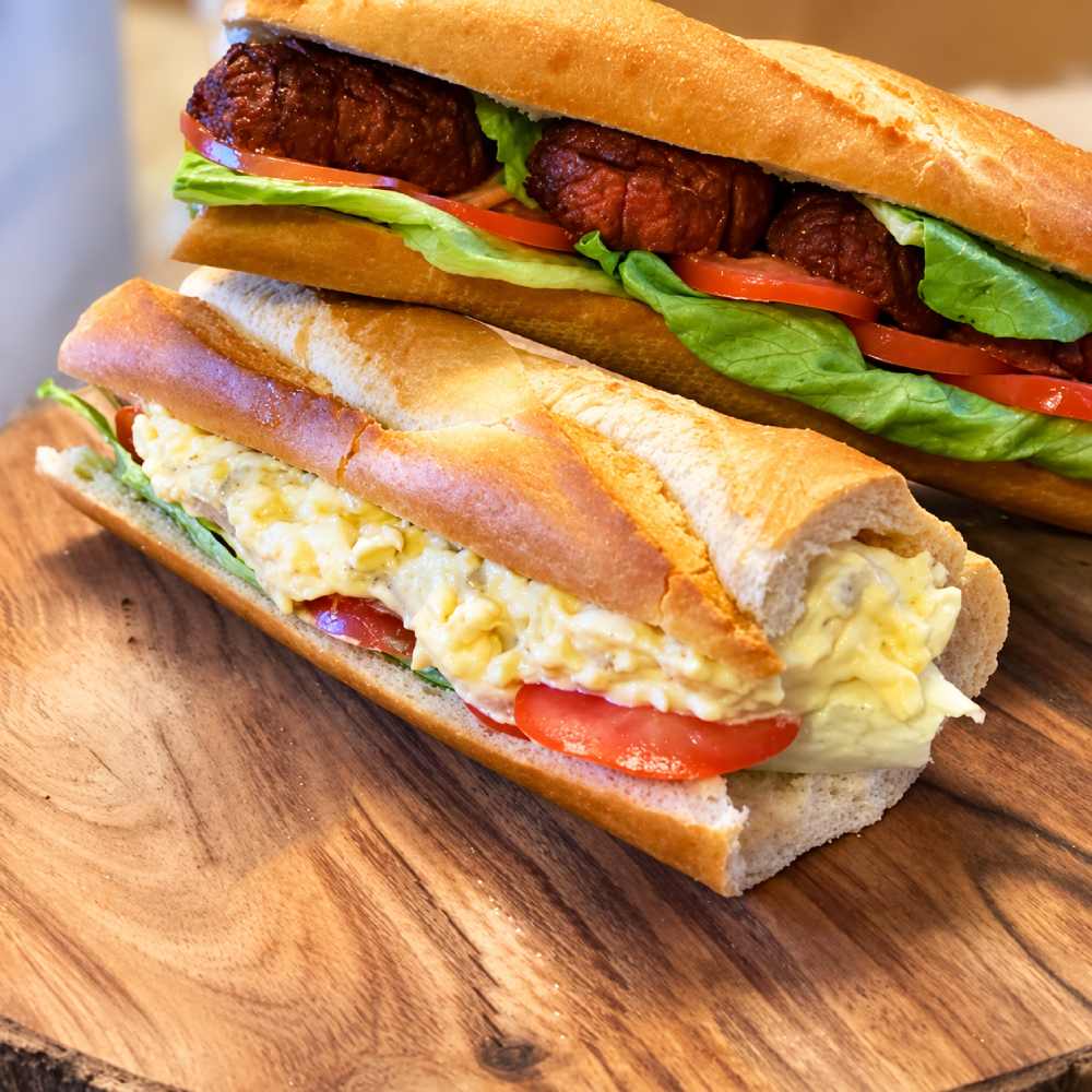 Breakfast Baguette Served at Mah Cafe in East Barnet